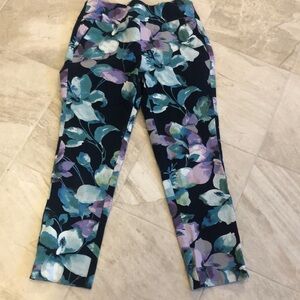 Soft Soft Surroundings pull on floral ankle pants